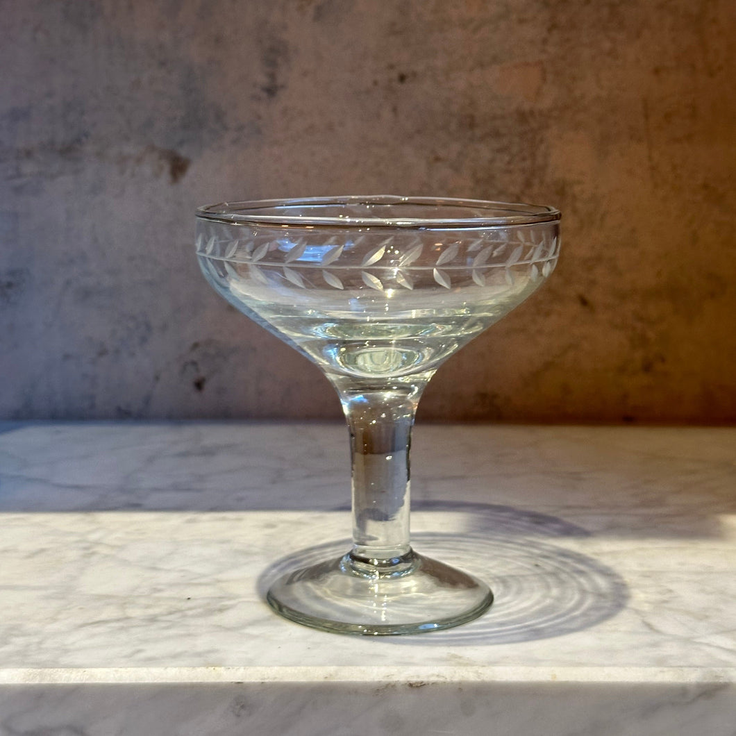 Champagne Coupe Etched - single