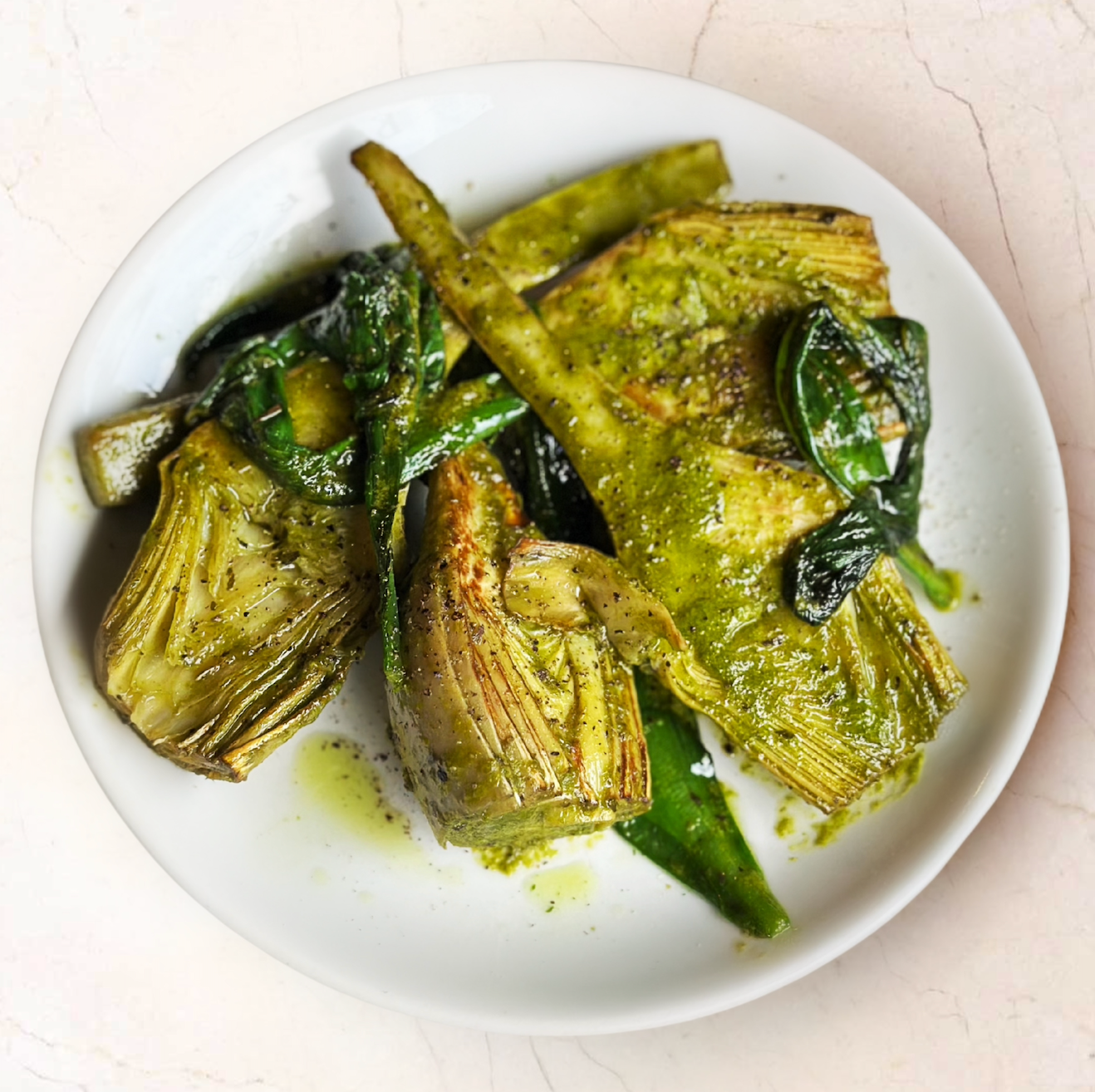 Wild garlic artichoke