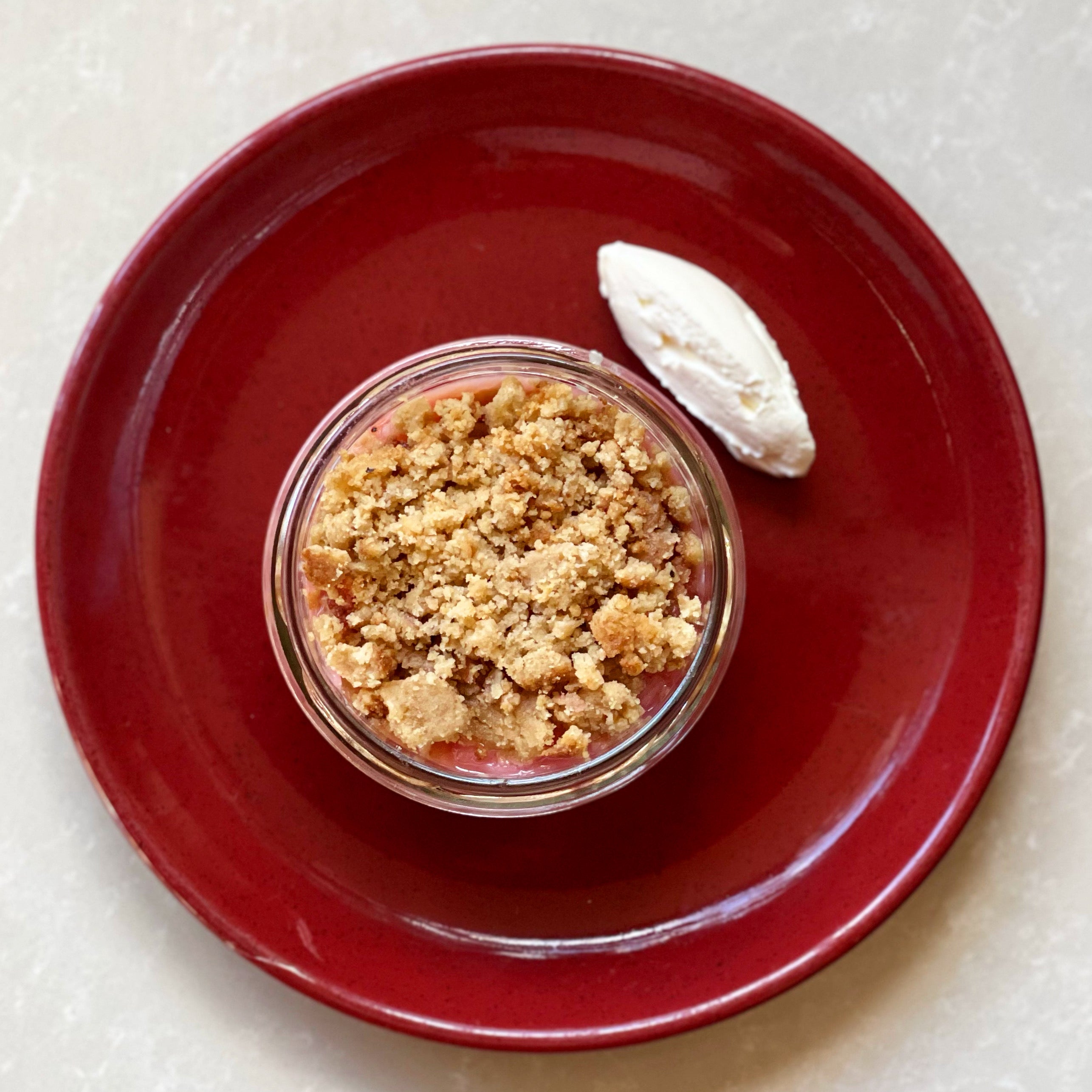 Rhubarb crumble - Available from 8th March